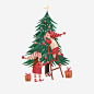 卡通手绘正在装饰圣诞树的人物psd免抠素材_新图网 https://ixintu.com 卡通手绘正在装饰圣诞树的人物 圣诞树 圣诞夜 圣诞礼物