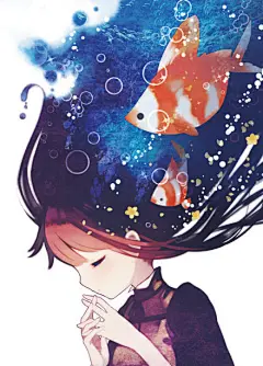 妈妈说她不信，我是一条鱼。
海风说我的身体，一半是海水。