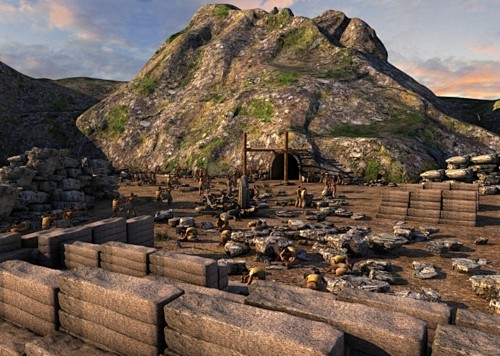 采石场 古代采石场 古代开山 古代采石 矿场 开矿场 矿坑开采 地下采石场 露天采石场 采石工程