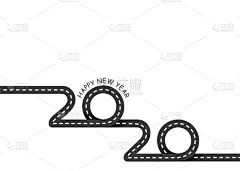 2020,创造力,贺卡,新年前夕,旅途,车轮,汽车,钥匙,交通,迅速