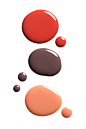 Nail polish blobs on white - by cosmetic photographer Teri Lyn Fisher. 