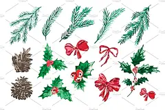 新年圣诞矢量手绘无缝背景素材Winter_Clipart#2131611-设计元素-美工云(meigongyun.com)