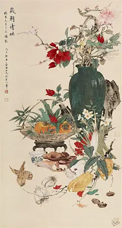 【绘画】孔子瑜孔小瑜花卉博古画