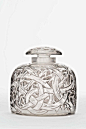 代购古董法国大号圆形玻璃香水瓶装饰艺术浮雕装饰荆棘西洋摆件-淘宝网