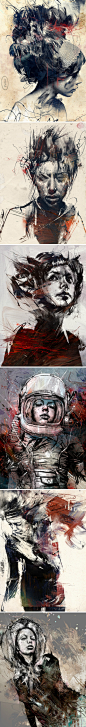 平面插画设计：Digitally Assembled Paintings by Russ Mills ——