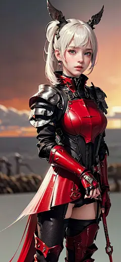 2K超清美女壁纸-红黑机能风-今日头条