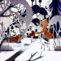 #云朵分享# 冬天里的小狐狸呀，来自艺术家 Kelly Pousette 童话风格立体剪纸场景~ O绿洲 ​​​​