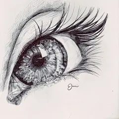 手绘 插画手绘 手稿 素描 铅笔画 眼