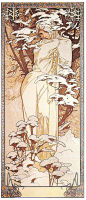 穆夏插画——四季系列三——冬
