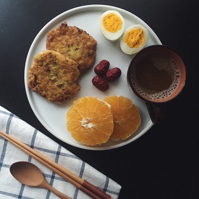 卷心菜饼。卷心菜剁成碎沫沫加点面粉加个鸡...