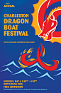 Charleston Dragon Boat Festival Poster 2013 : Poster design for Charleston Dragon Boat Festival 2013