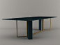 Rectangular dining table Plinto Collection by Meridiani | design Andrea Parisio: 