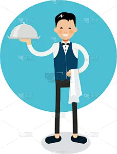 餐巾,男招待,盘子,快乐,青年人,无尾礼服,菜单,食品,塔法里教教徒,餐馆