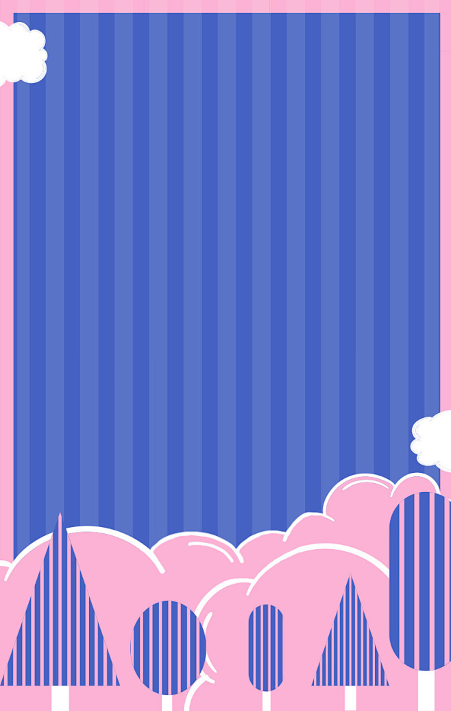 矢量背景粉蓝女生可爱海报背景