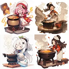 Q版古风人物，小厨娘，庶女 - 小红书