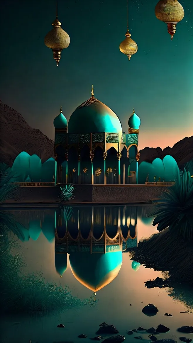 Arab art wallpaper-花瓣网