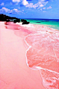 粉红沙滩，Isla Harbour，巴哈马群岛"这片美丽的土地以其花里胡哨的街道，古朴的小屋，尤其是其东部海滩的粉红色色彩而闻名。粉红沙滩，最著名的，是一条三英里长的海滩_风景 _旅行风景采下来 #率叶插件，让花瓣网更好用#