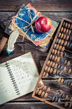 学校,数学符号,笔记本,书桌,垂直画幅,智慧,古典式,科学实验,乡村风格,文档