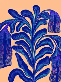 图源免费EPS |复古风格矢量插画上手绘花卉和植物雕刻。适合织物、纺织品、封面海报、印刷品和背景的复古花卉设计
