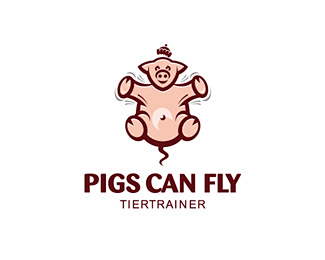 会飞的猪 - logo设计分享 - LO...