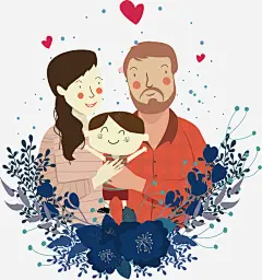 温馨的全家福矢量图 免费下载 页面网页 平面电商 创意素材