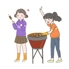 美食烧烤烤肉串简约插画png免抠素材 (82)