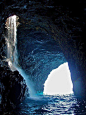 Sea Cave Waterfall, Kauai, Hawaii