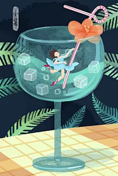 二十四节气插画——拇指姑娘旅行记 - 小鼠阿迟 - 原创作品 - 视觉中国(shijueME)