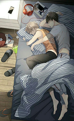 采集南有朽木采集到手绘漫画动漫(男男)原耽《默读》同人图  日寺川