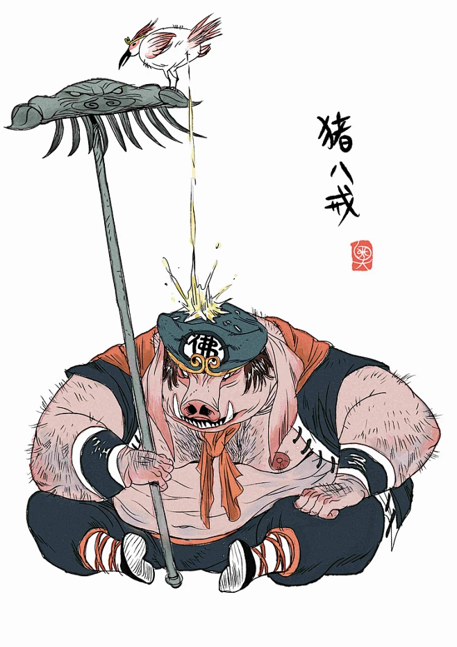 西游人物——猪八戒 by:Damon耗子-花瓣网
