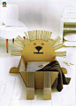 用瓦楞纸板DIY创意动物收纳箱-创意生活,手工制作╭★肉丁网