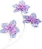 水晶玻璃3D贴纸紫色花