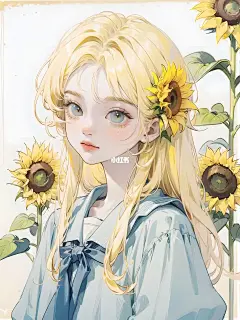 花懂风的温柔·黄色系|女生头像壁纸