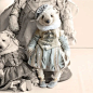 熊之子 : 粘胶制成的熊。 塞满了锯末和金属颗粒。 文艺复兴风格的服装 #手作  #按订单工作  #玩具收藏 #作者的玩具  #熊