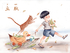 双人_Yu采集到水彩