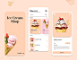 Ice Cream Shop Mobile App UI Design