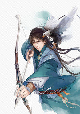 彩绘立绘射箭公子古装帅哥