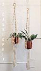 TWO FOR SIXTY Modern macrame plant hanger, macrame plant holder, home decor, boho style : ***This listing is for two plant hangers for the special price of $60 CAD! Choose from four styles - You can choose two of the same, or two different styles. Please