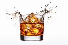 玻璃酒精杯子酒水威士忌图片摄影图