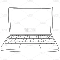 笔记本电脑,商务,计算机,图像,移动式,设备用品,矢量,布置,收集,绘制