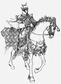 古代将军骑马手绘图png免抠素材_新图网 https://ixintu.com 古代男子手绘 古代人物线稿 古代人物动物手绘
