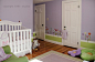 ,婴儿床,白色,紫色,儿童房