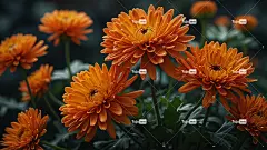 Ai产生的 菊花 橙色的 花朵 自然 花园 植物 美丽 植物群