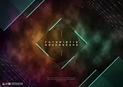 渐变色彩烟雾未来创意海报 合成设计 空间合成