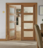 4 Panel Oak Shaker Glazed | Internal Hardwood Doors: 