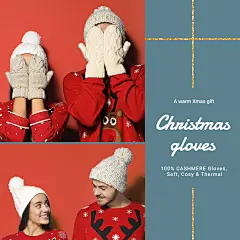 Creative Christmas Gloves Display Promo Instagram Post
