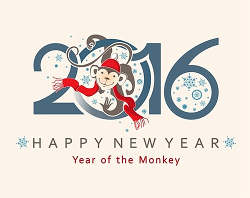 157猴年中国风新年2016文字logo...