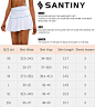 Amazon.com: SANTINY 女式百褶网球裙,带 4 个口袋女式高腰运动高尔夫短裙,适合跑步休闲 : 服装、鞋靴和珠宝饰品
