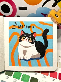 丙烯马克笔 23｜让猫猫治愈一切(附过程) - 小红书