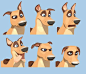 Cartoon Dog Facial Expressions, Molly Babington : Cartoon Dog I made a month ago or so, forgot to upload it here. The facial rig is extremely basic at the moment and I wanted to see if I could get a range of expressions from it.